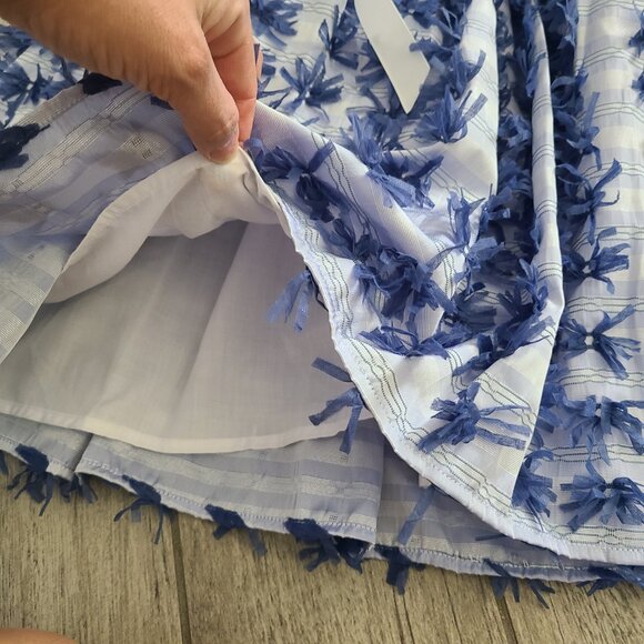 Halabaloo young girls blue and white sleeveless summer dress size 10 - Picture 11 of 11